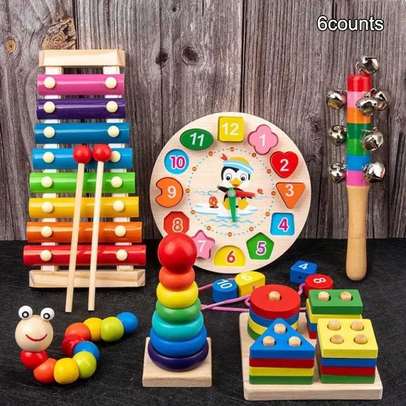 KiddoSort™ - Unlock Learning with 6 Shape Sorters in 1 Fun Set!