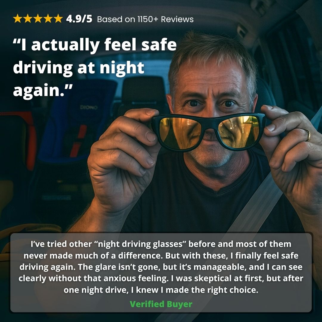 GlareGuard™ - Experience Crystal-Clear Night Vision Today!